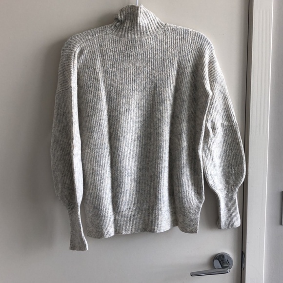 French Connection - Flossy Orla Ribbed Turtleneck Sweater - Light Oatmeal - XS - Picture 7 of 8